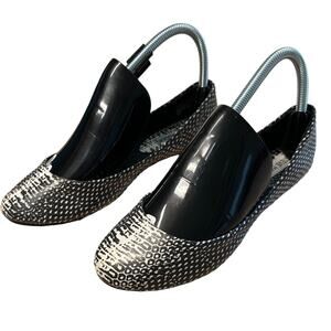 Steve Madden Heaven Black and White Reptile Ballet Flats Size 6 1/2